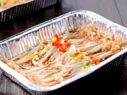 酒泉锡纸烤金针菇